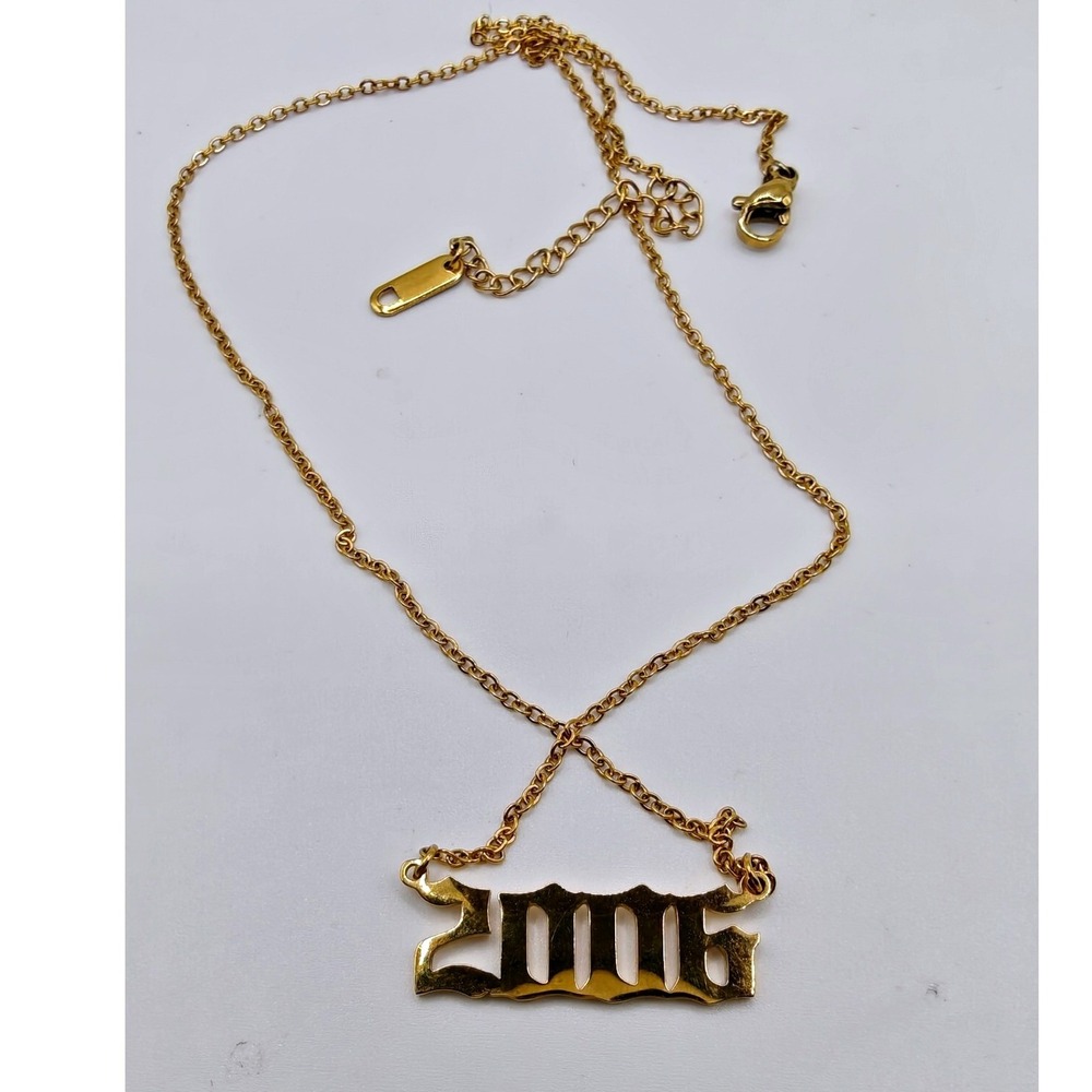 2006 Birth Year Necklace 18k Gold Pendant 18 Inch 4.2 grams Birthday Gift